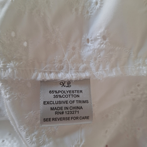 J For Justify Womens Dress White Strapless Smocked Tiered Ruffle Stiff Bodice XL - Picture 7 of 10